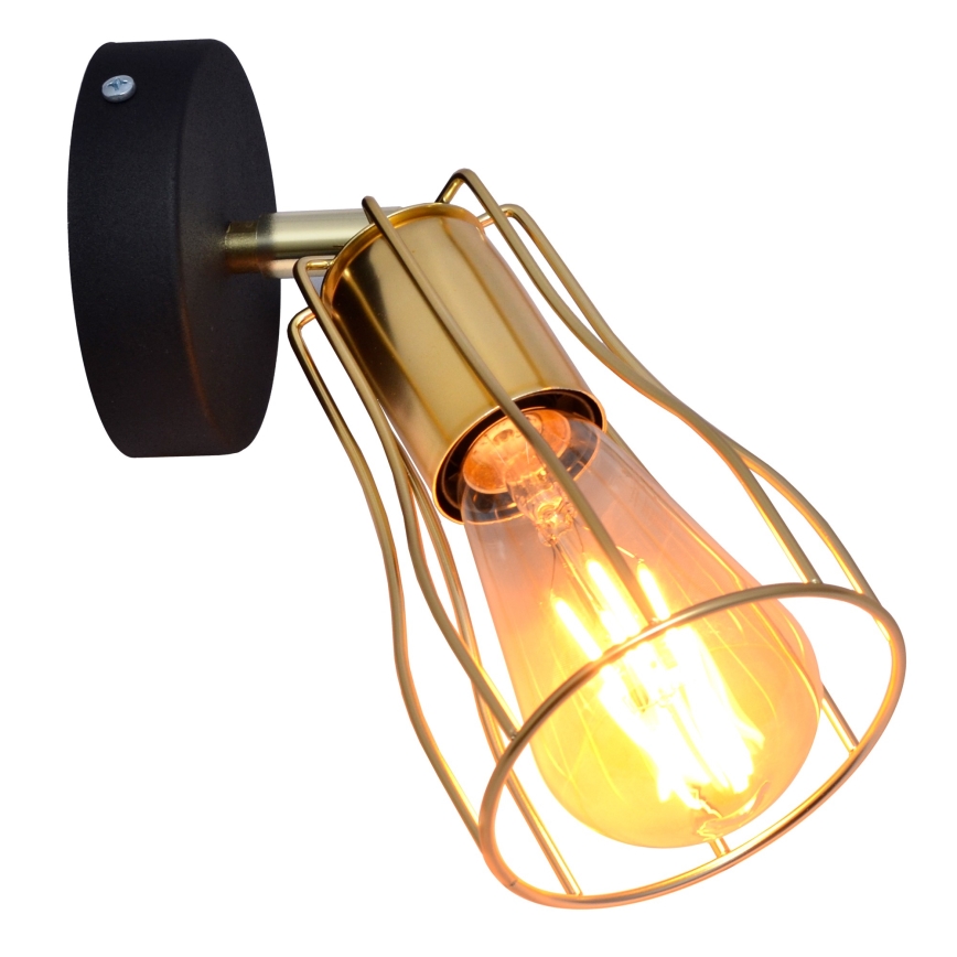 Faretto da parete TUBE 1xE27/15W/230V oro/nero