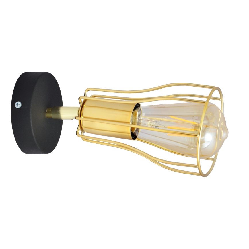 Faretto da parete TUBE 1xE27/15W/230V oro/nero