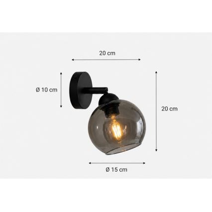 Faretto da parete UNO 1xE27/60W/230V nero