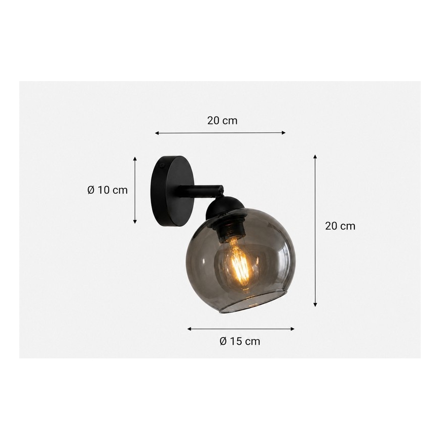 Faretto da parete UNO 1xE27/60W/230V nero