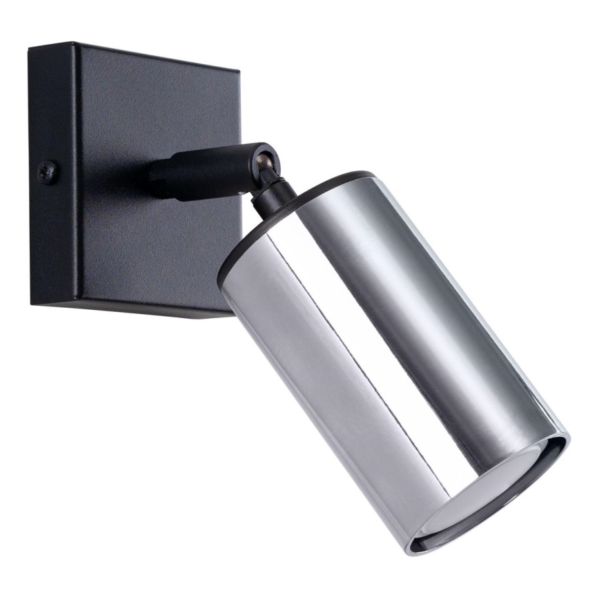 Faretto da parete WINX 1xGU10/10W/230V nero/cromo lucido