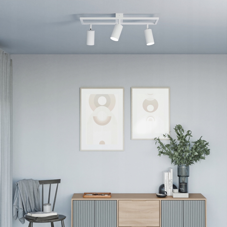 Faretto da soffitto 3xGU10/30W/230V bianco