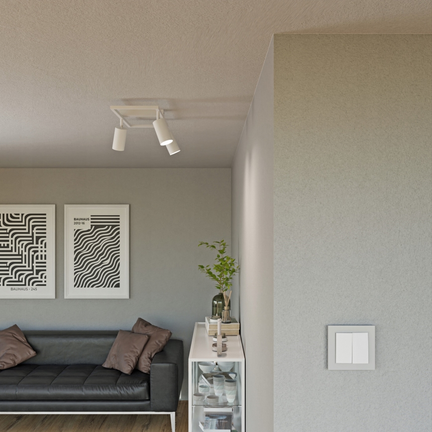 Faretto da soffitto 3xGU10/30W/230V bianco