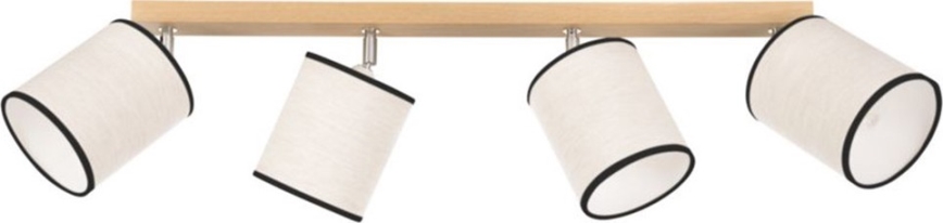 Faretto da soffitto BOHO 4xE27/25W/230V rovere