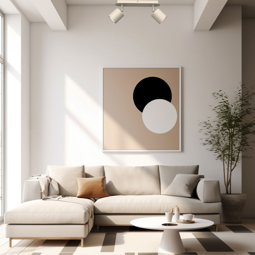 Faretto DEMIA 2xGU10/8W/230V beige