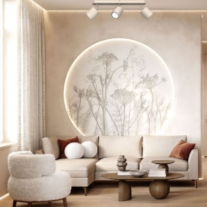 Faretto DEMIA 3x GU10/8W/230V beige