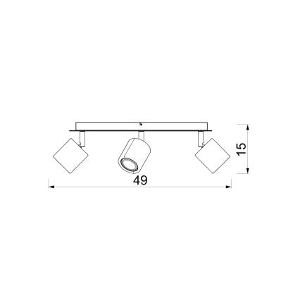 Faretto DEMIA 3x GU10/8W/230V beige