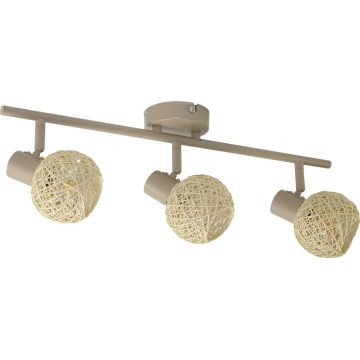 Faretto DEX 3xE14/10W/230V beige/crema