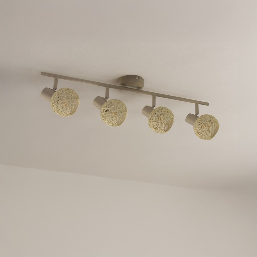 Faretto DEX 4xE14/10W/230V beige/crema