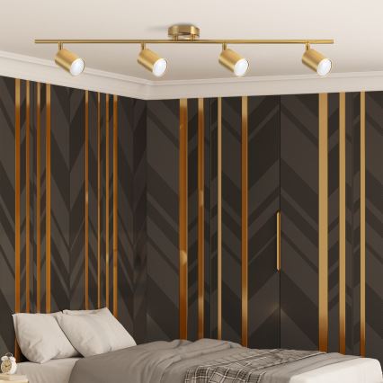 Faretto LED RGBW dimmerabile GOLDIE 4xGU10/4,8W/230V 3000K oro + telecomando