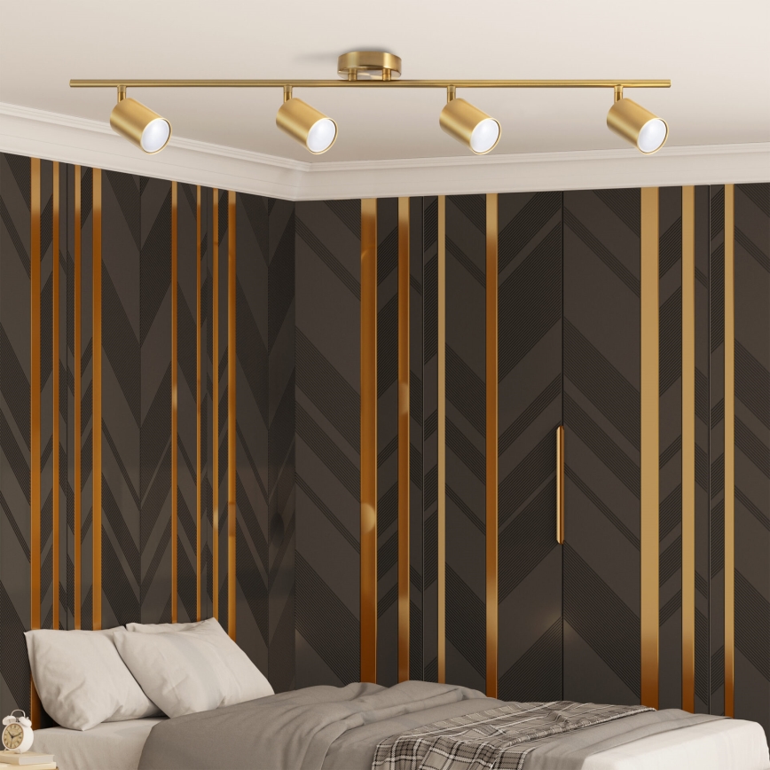 Faretto LED RGBW dimmerabile GOLDIE 4xGU10/4,8W/230V 3000K oro + telecomando
