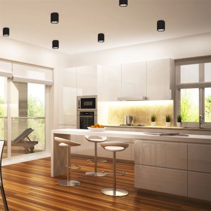 Faretto dimmerabile LED RGBW JUPITER 1xE27/6,5W/230V 2700-6500K Wi-Fi diametro 9,8 cm nero