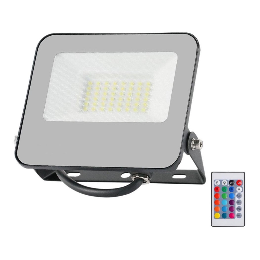 Faretto dimmerabile LED RGBW LED/30W/230V IP65 grigio + telecomando