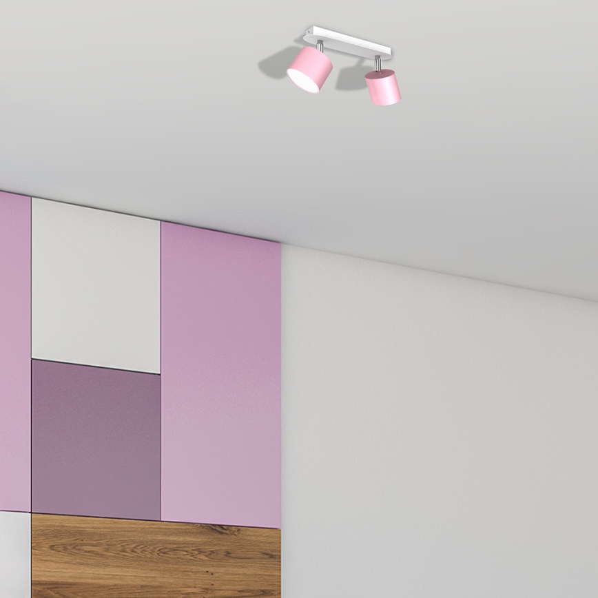 Faretto DIXIE 2xGX53/11W/230V rosa
