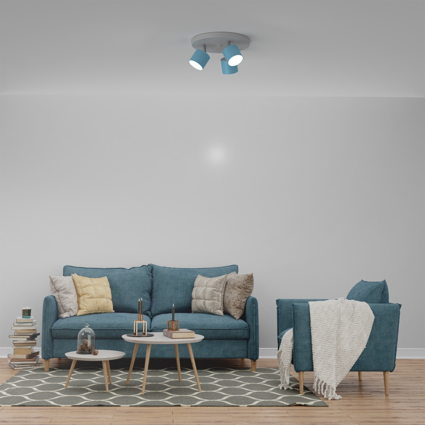 Faretto DIXIE 3xGX53/11W/230V blu