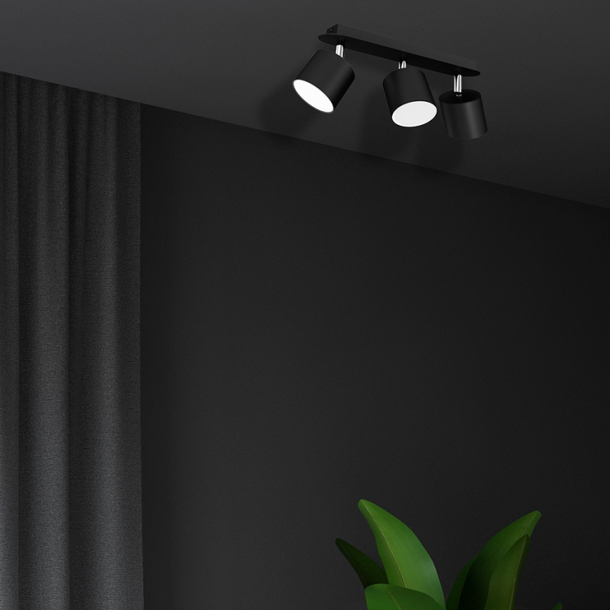Faretto DIXIE 3xGX53/11W/230V nero