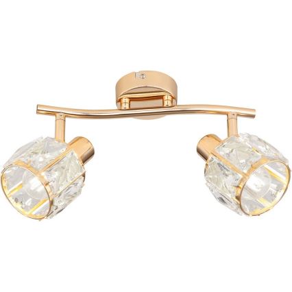 Faretto DUBAI 2xE14/40W/230V Oro rosa