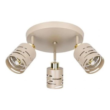 Faretto ELEN 3xE27/35W/230V beige/oro