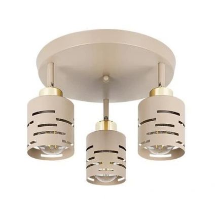 Faretto ELEN 3xE27/35W/230V beige/oro