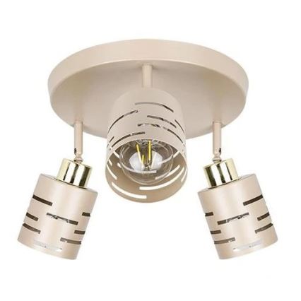 Faretto ELEN 3xE27/35W/230V beige/oro