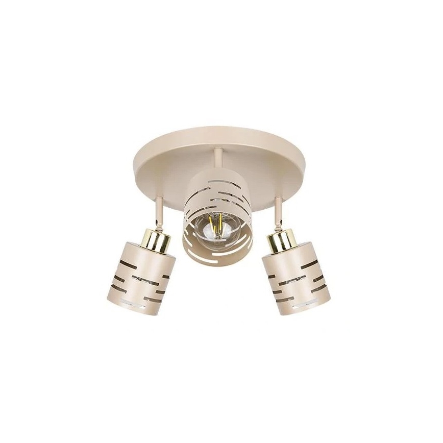 Faretto ELEN 3xE27/35W/230V beige/oro