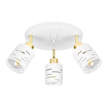 Faretto ELEN 3xE27/35W/230V bianco/oro