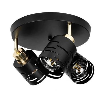 Faretto ELEN 3xE27/35W/230V nero/oro