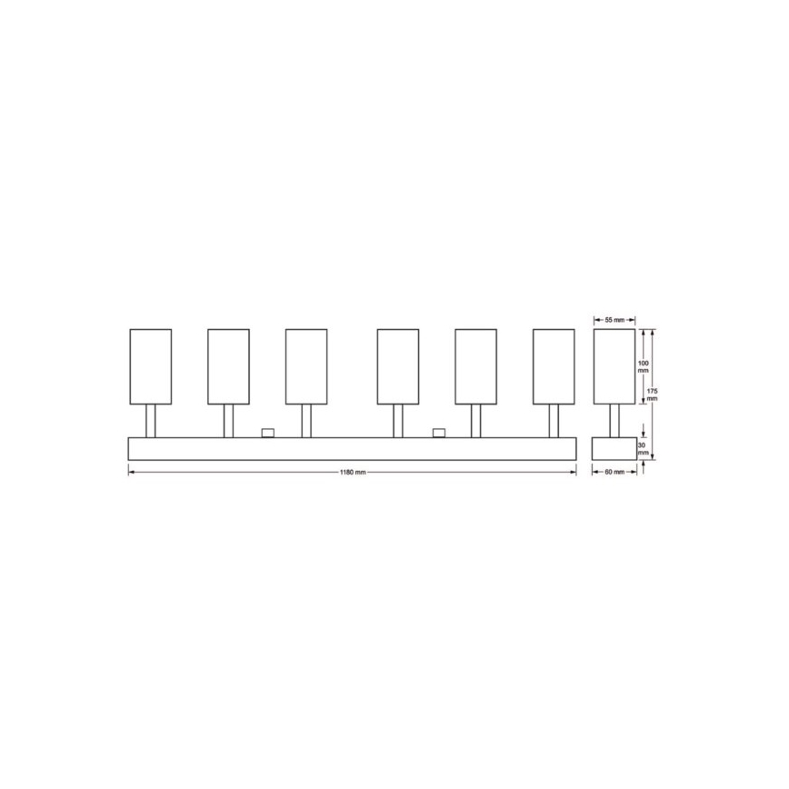 Faretto FARGO 6xGU10/30W/230V bianco