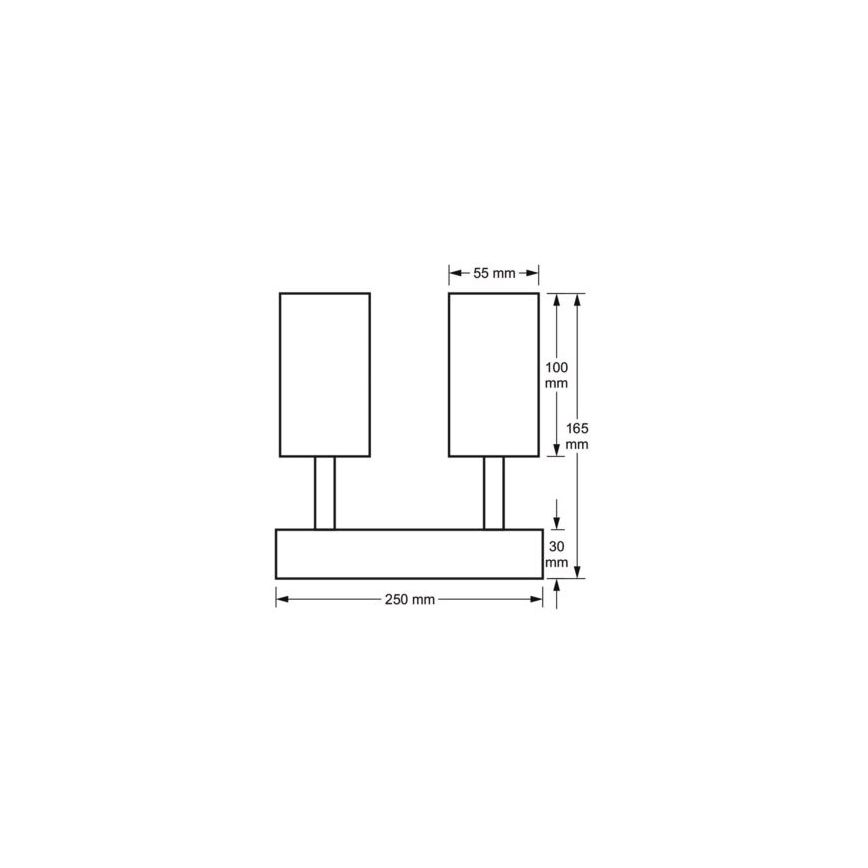 Faretto FILO 4xGU10/30W/230V nero/oro