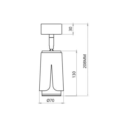 Faretto FIORE 1xGU10/8W/230V bianco