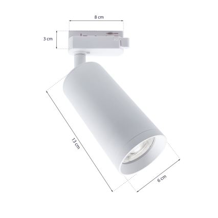 Faretto in rail system MICA 3xGU10/25W/230V bianco