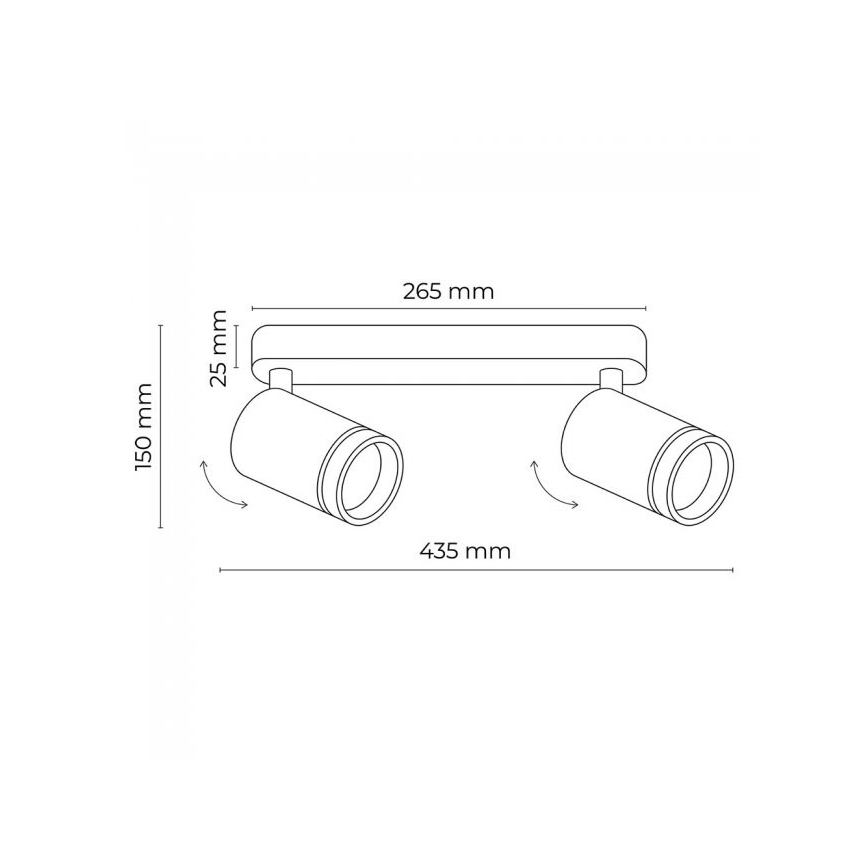 Faretto JET 2xGU10/10W/230V bianco