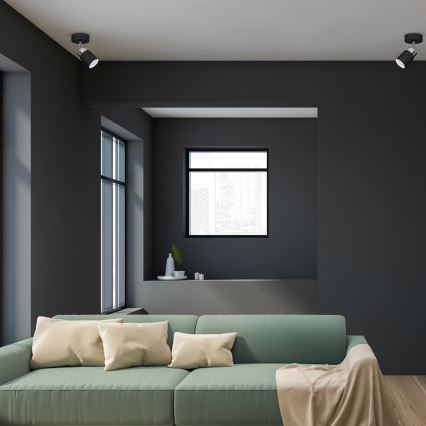 Faretto JOKER 1xGU10/25W/230V nero/cromo lucido