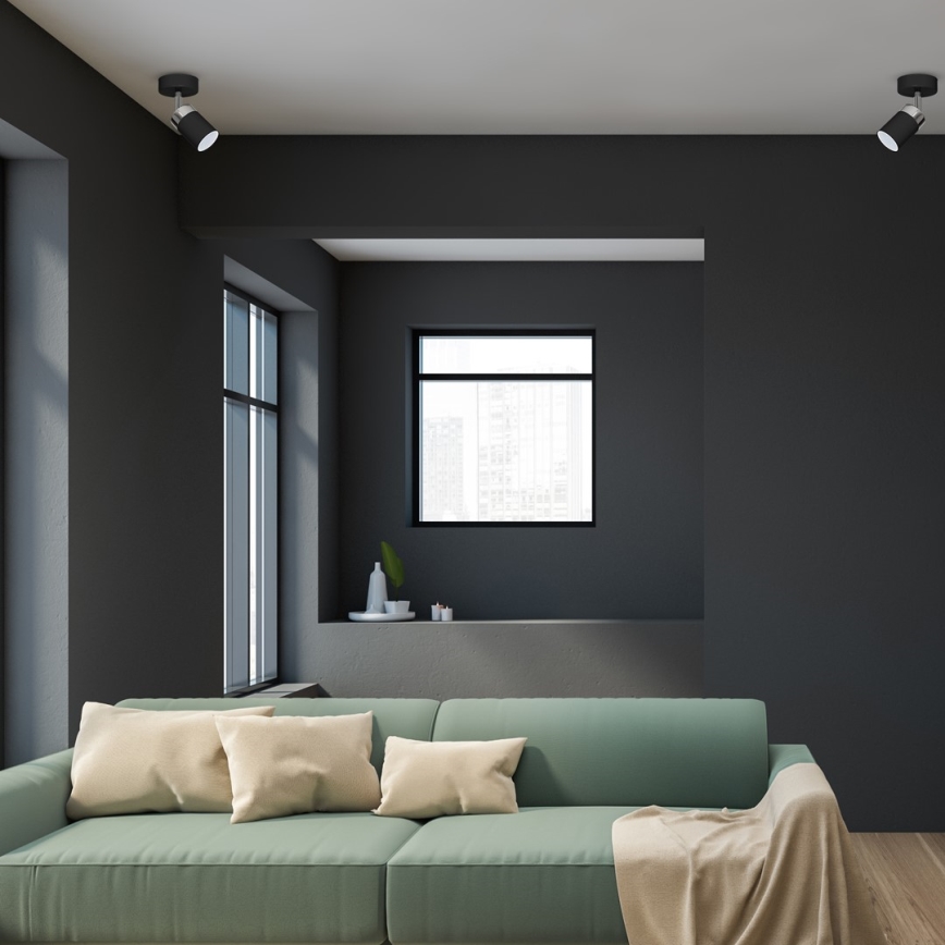 Faretto JOKER 1xGU10/25W/230V nero/cromo lucido