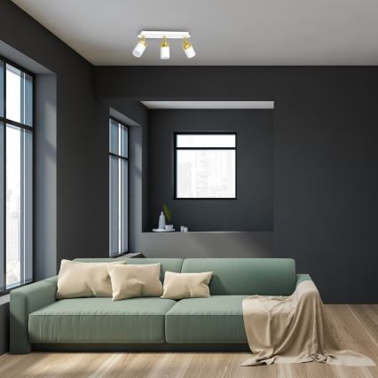 Faretto JOKER 3xGU10/25W/230V bianco/oro