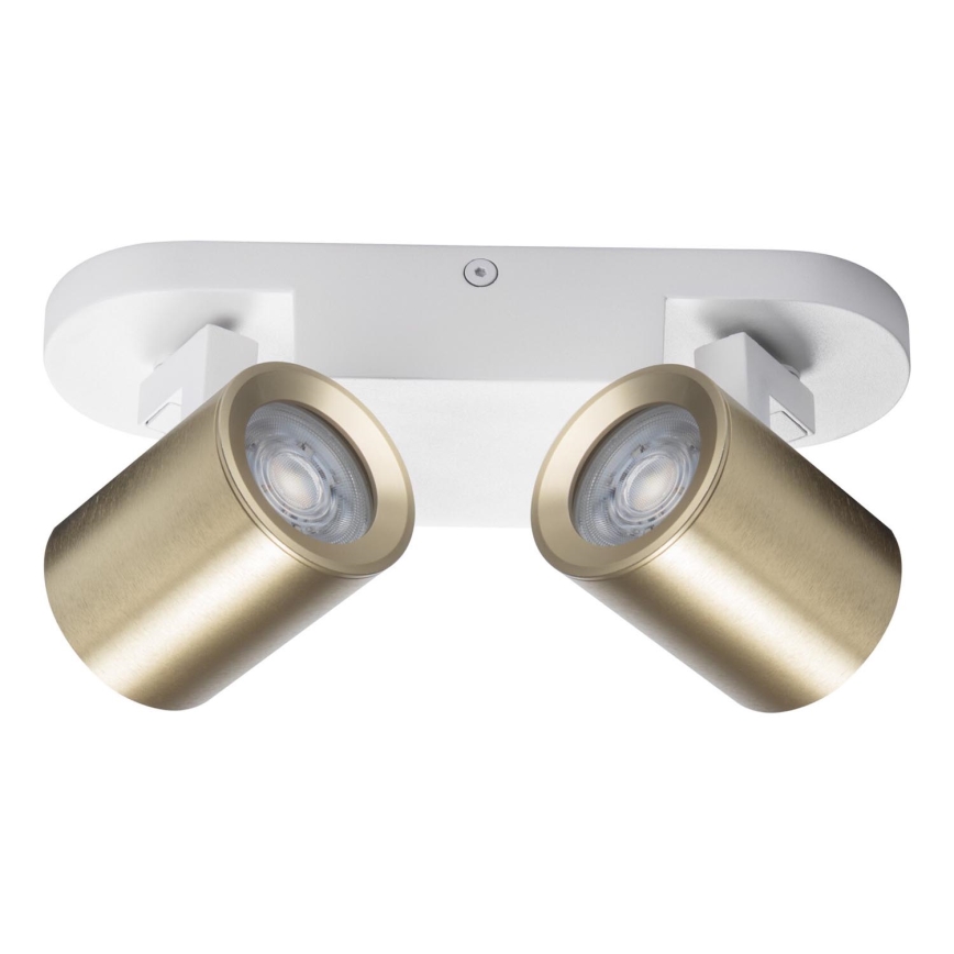 Faretto LAURIN 2xGU10/10W/230V ottone/bianco