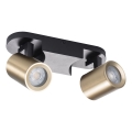 Faretto LAURIN 2xGU10/10W/230V ottone/nero