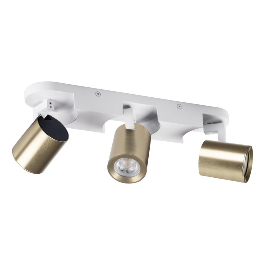Faretto LAURIN 3xGU10/10W/230V ottone/bianco