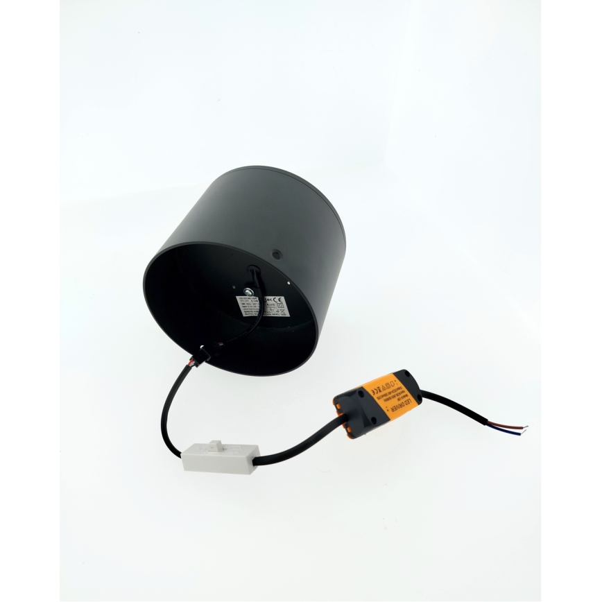 Faretto LED 10 W, 230 V, 3000/4000/6400 K, Ø 12 cm, nero