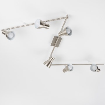 Faretto LED 6xE14/5W/230V cromo opaco