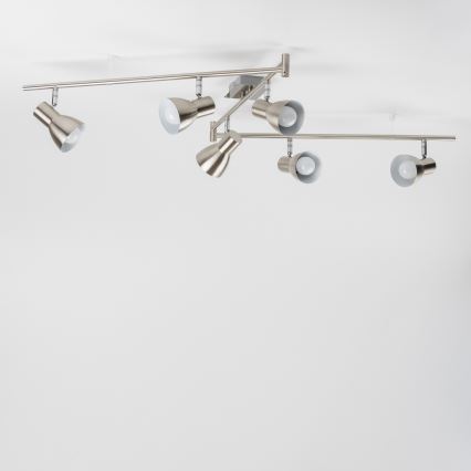 Faretto LED 6xE14/5W/230V cromo opaco