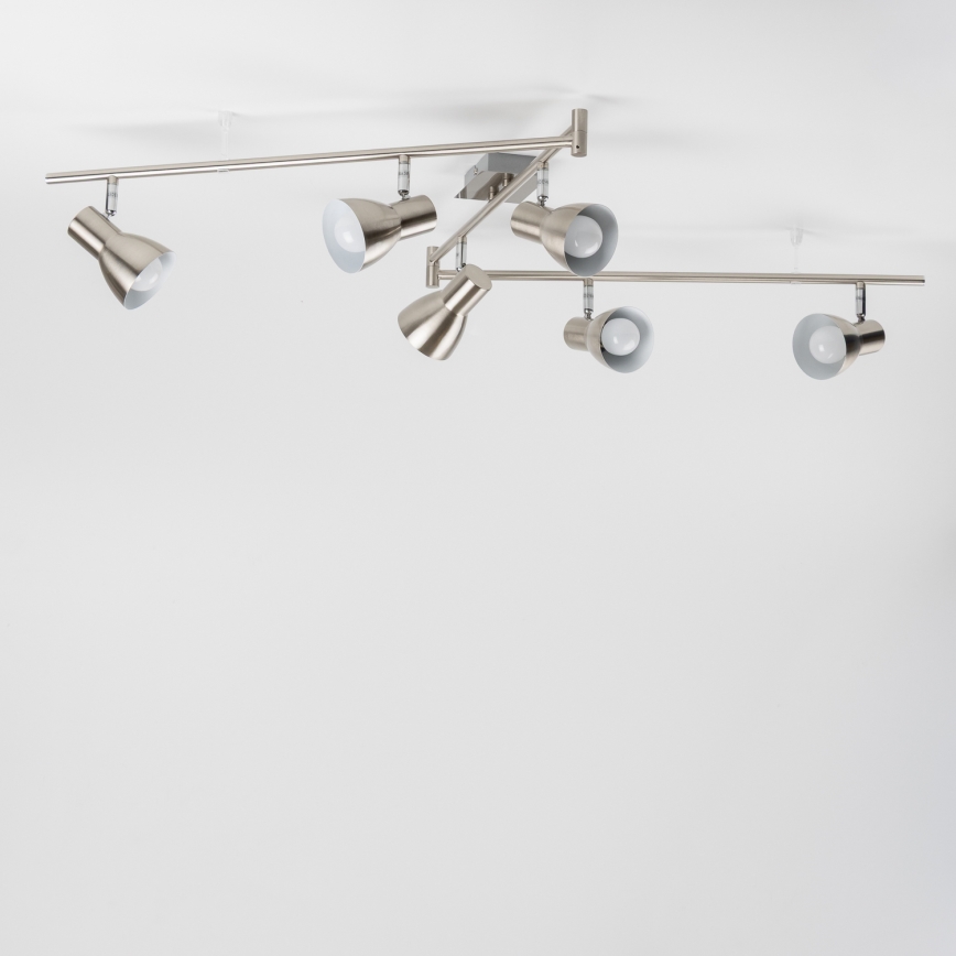 Faretto LED 6xE14/5W/230V cromo opaco