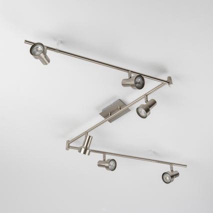 Faretto LED 6xGU10/4,7W/230V cromo opaco