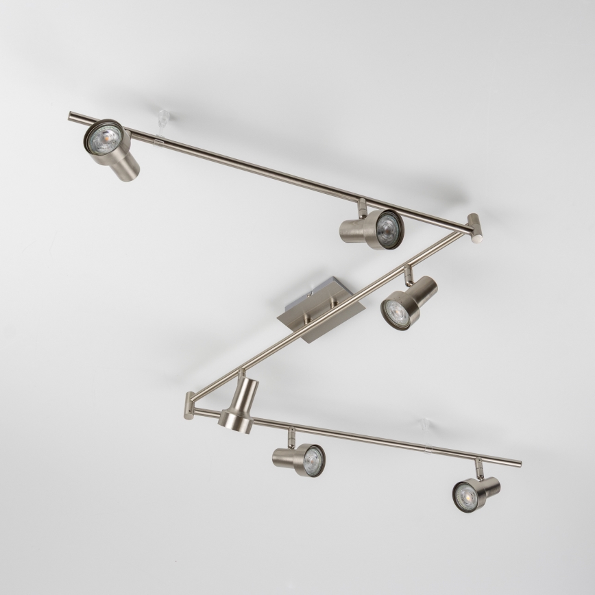 Faretto LED 6xGU10/4,7W/230V cromo opaco