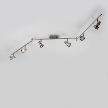 Faretto LED 6xGU10/4,7W/230V cromo opaco