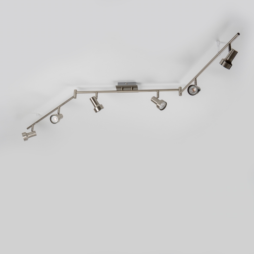 Faretto LED 6xGU10/4,7W/230V cromo opaco