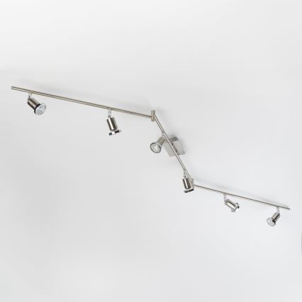 Faretto LED 6xGU10/5W/230V cromo satinato