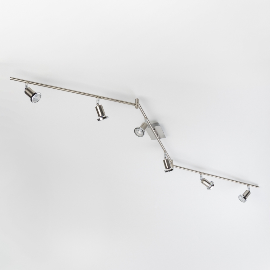 Faretto LED 6xGU10/5W/230V cromo satinato
