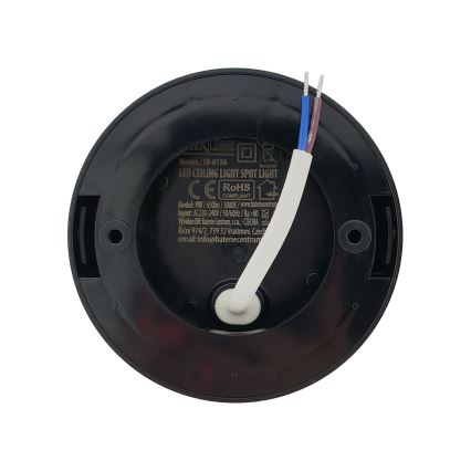 Faretto LED/9W/230V Ø 9 cm nero