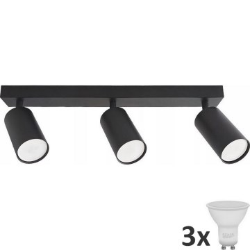 Faretto LED ANGIE 3xGU10/6W/230V nero
